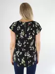 Vero Moda naisten T-paita Saki musta/kukkakuosi - Naisten T-paidat - 136532 - 2