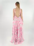 Vero Moda lång volangklänning Volang rosa tyll/blomma - Klänningar och tunikor - 138442 - 2