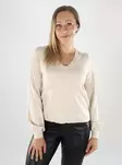 Vila naisten neule Emi V-Neck luonnonvalkoinen - Naisten neuleet - 139122 - 1