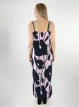 Vila pitkä trikoomekko Laura V-Neck Midi tummansininen/vaaleanpunainen - Mekot ja tunikat - 138262 - 2