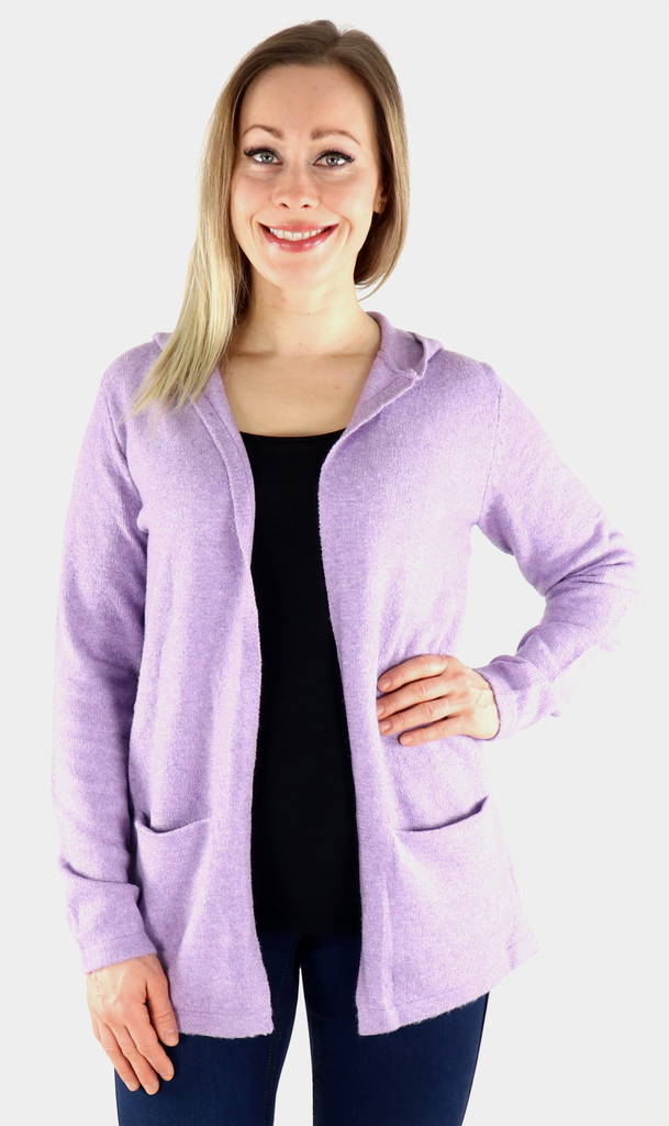 JDY Cardigan Brilliant violett tulpan - Stickat för damer - 132732 - 1