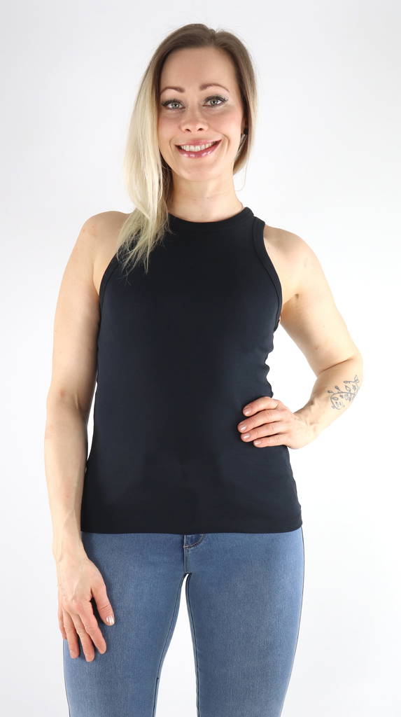 JJXX naisten puuvilla toppi Carla stretch tank musta - Naisten topit - 130822 - 1