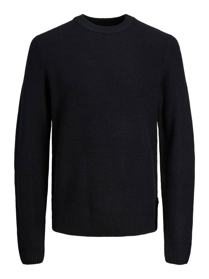 Jack&Jones miesten neule Blake crew neck musta - Miesten neuleet - 132522 - 1