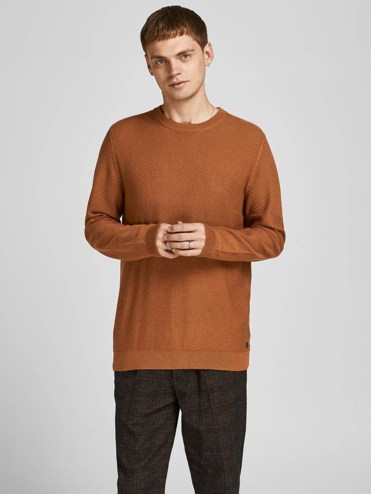 Jack&Jones miesten neulepaita Blawinter caramel cafe - Miesten neuleet - 129912 - 1