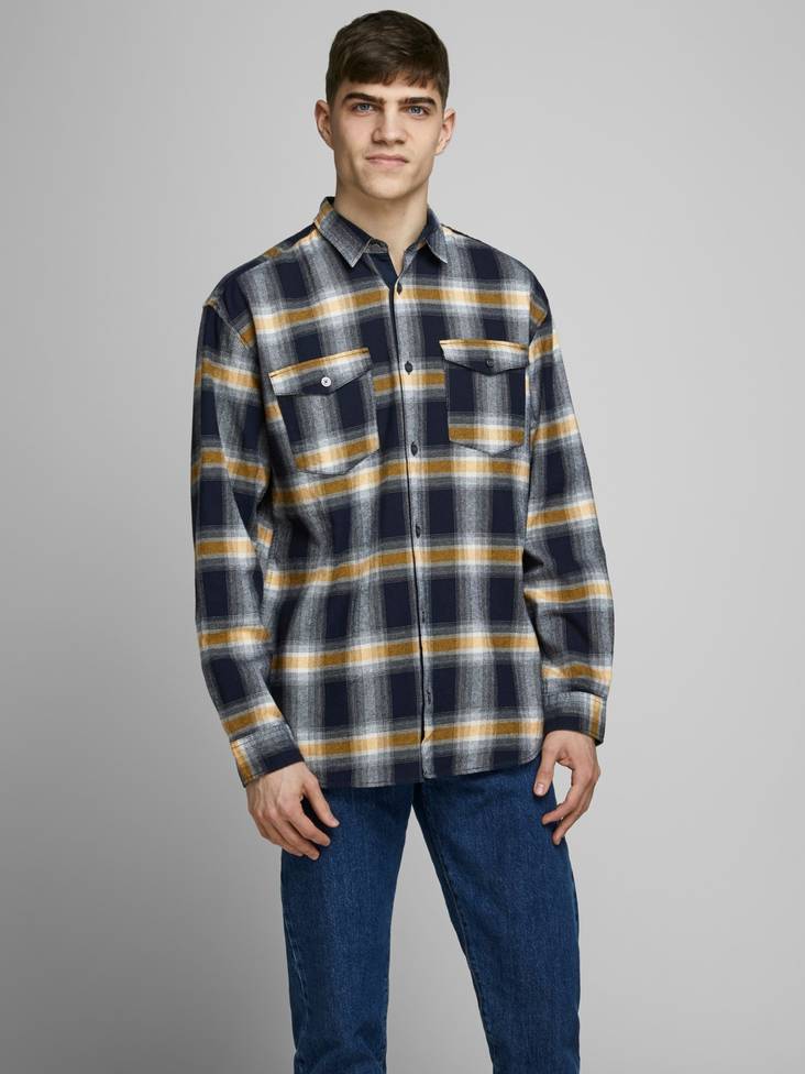 Jack & Jones långärmad rutig herr skjorta Ottawa - Skjortor för herrar - 127402 - 1