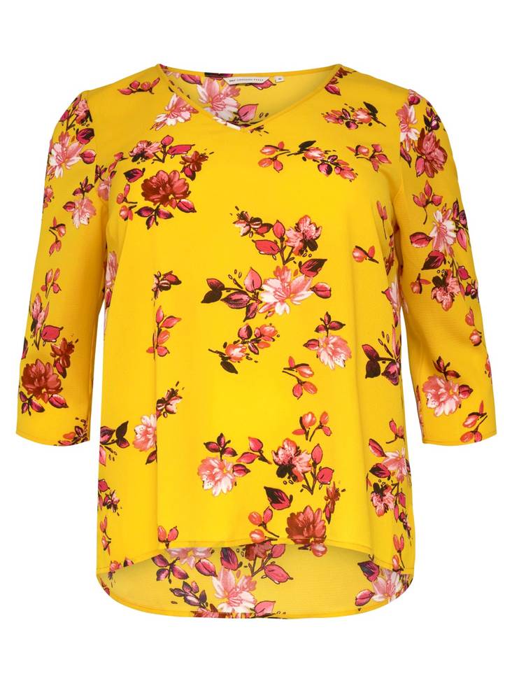 Only Carmakoma Tröja Lux Saint 3/4 gul - Långärmade tröjor för  damer - 123342 - 1