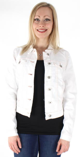 Only Jeansjacka Westa contrast vit