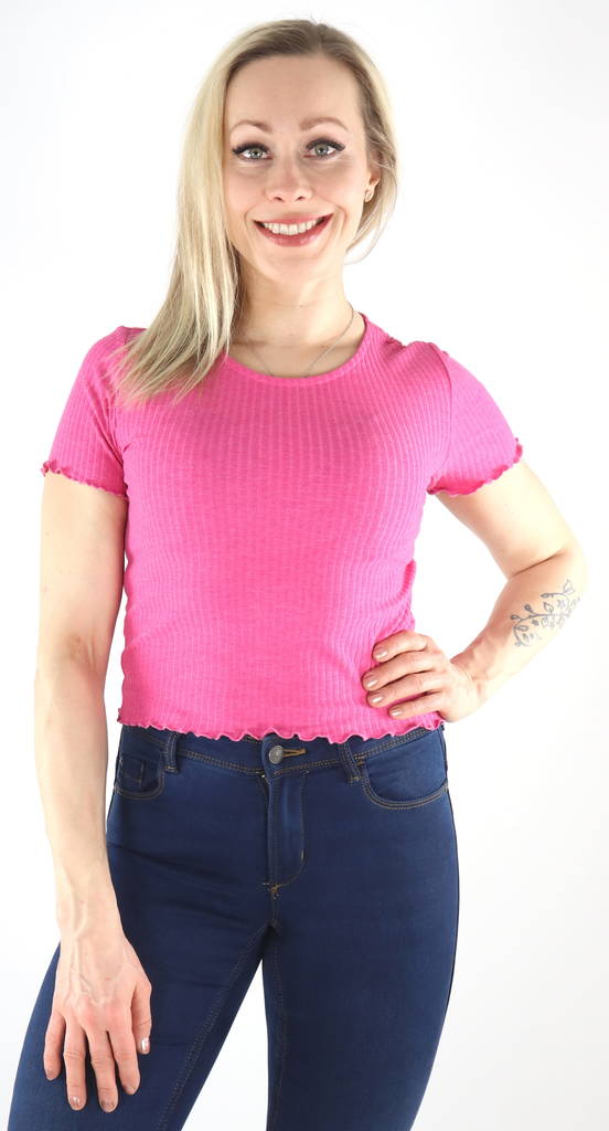 Only T-Shirt Emma kort rosa rölleka - T-shirts för damer - 133222 - 1