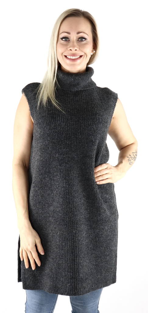 Only lång dam stickad väst Cora long rollneck - Stickat för damer - 129692 - 1