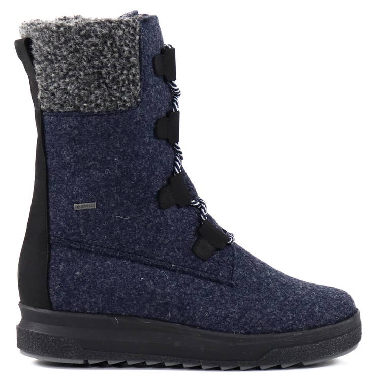Pomar blå dam filtstövletter, bred läst Reki stormy felt - Stövletter och kängor för damer - 129552 - 1