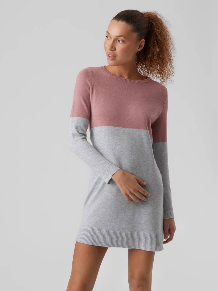 Vero Moda naisten neulemekko Lillie light grey/nostalg - Naisten neuleet - 132582 - 1