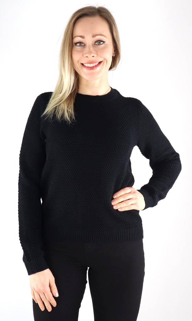 Vila naisten Neule Dalo o-neck musta - Naisten neuleet - 132672 - 1