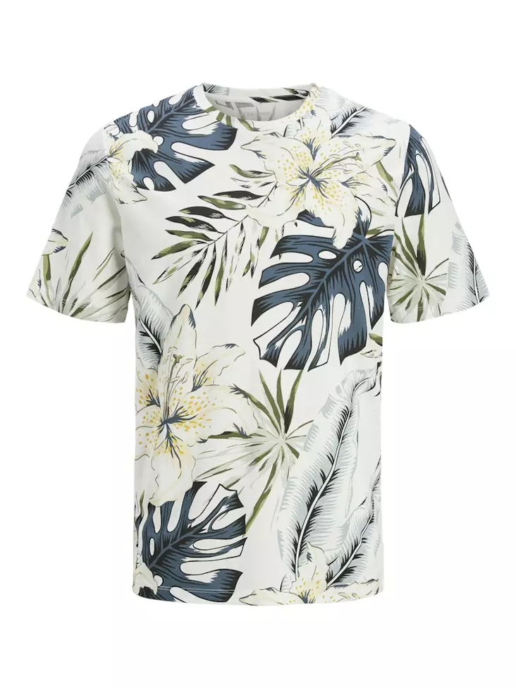Jack&Jones miesten T-Paita Hawaii valkoinen/kuviollinen - Miesten T-paidat - 138482 - 1