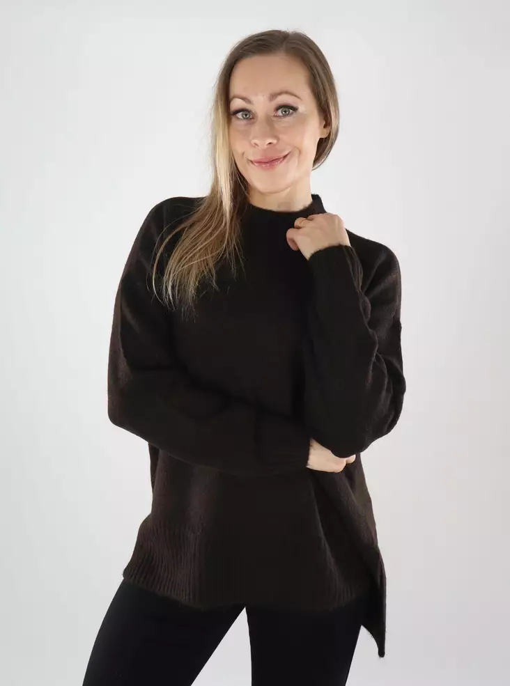 Vero Moda naisten neule Lefile Oversize tummanruskea - Naisten neuleet - 139892 - 1