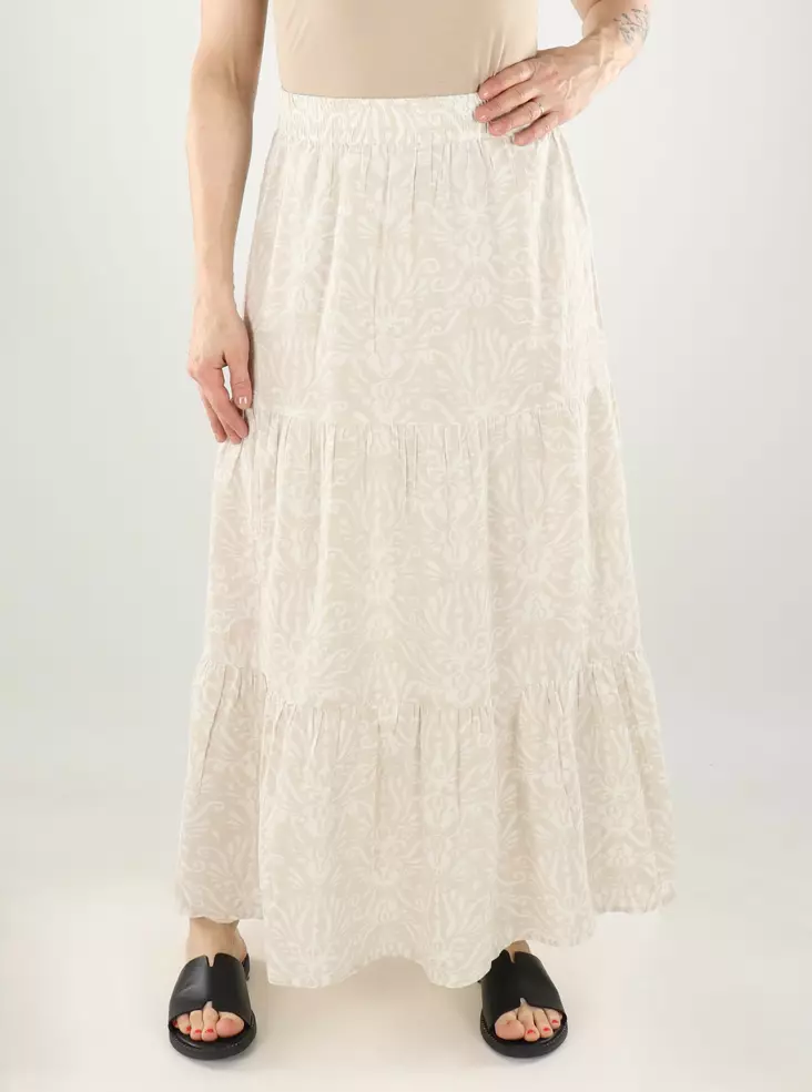 Vero Moda korkeavyötäröinen maxihame Dicthe beige - Hameet - 141032 - 1