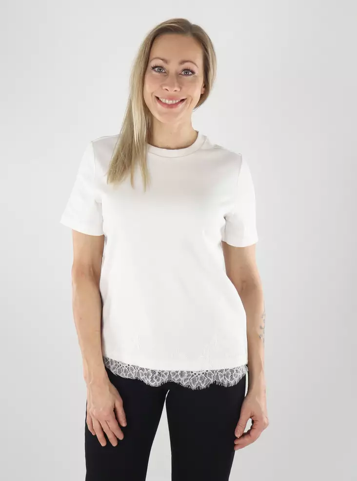 Vero Moda naisten T-Paita Sara lace valkoinen - Naisten T-paidat - 142042 - 1