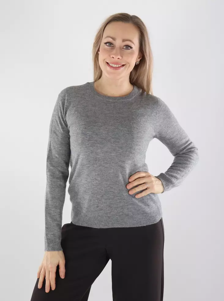 Only naisten merinovillainen neule Hope wool harmaa - Naisten neuleet - 142112 - 1