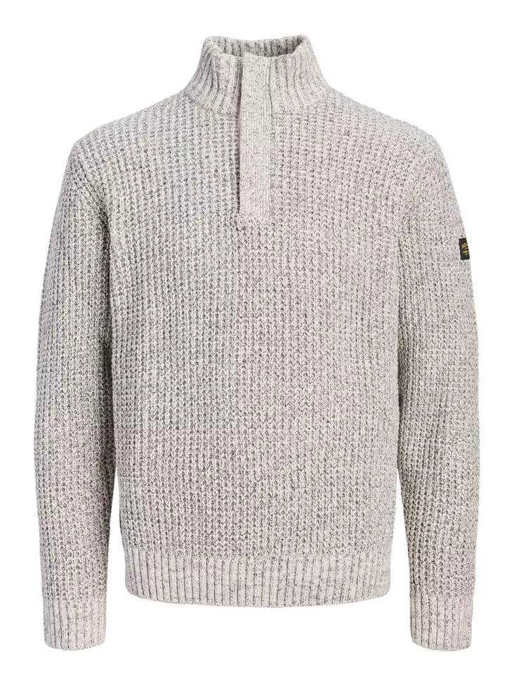 Jack&Jones Neule Rooster half zip beige - Miesten neuleet - 142372 - 1
