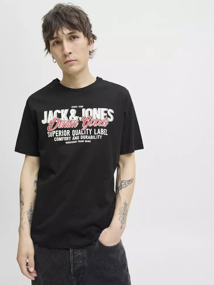 Jack&Jones miesten printti T-Paita Logo - Miesten T-paidat - 139102 - 1
