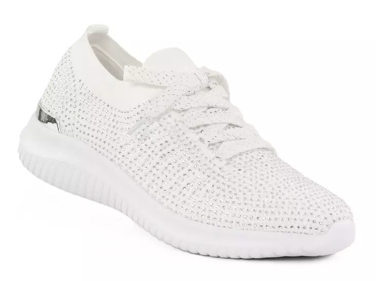 Migant naisten strassikoristellut tennarit A923-145 valkoinen - Migant sneakers - 140392 - 1