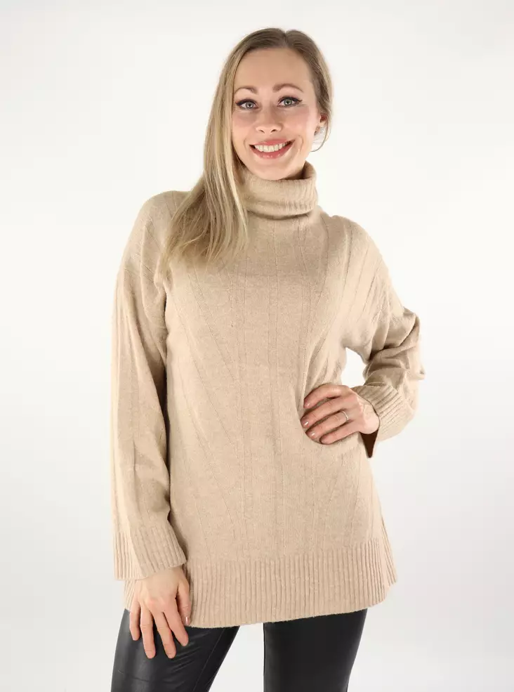 Only naisten neule Jeanett Rib beige - Naisten neuleet - 137462 - 1