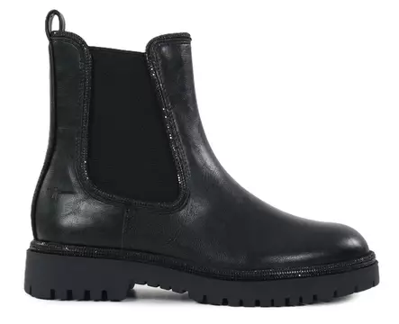 Tamaris naisten nilkkurit 25477-47 043 musta glitter - Tamaris ankelboots - 142213 - 1