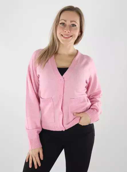 JJXX naisten neuletakki Valeria vaaleanpunainen - Naisten neuleet - 142373 - 1
