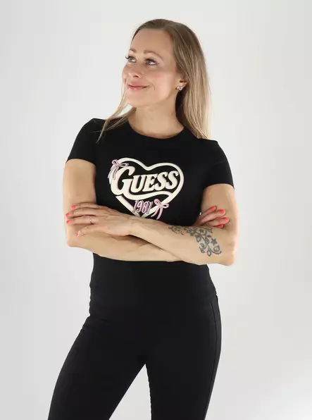 Guess naisten T-paita V6YI09 K4276 JBLK musta - Naisten T-paidat - 141363 - 1