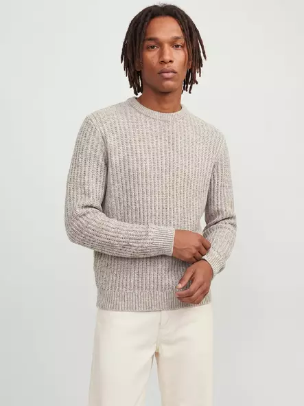 Jack&Jones miesten neule Axon beige - Stickat för herrar - 142233 - 1
