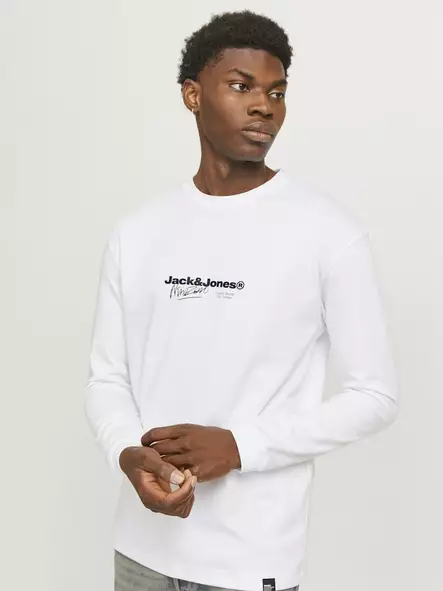 Jack&Jones miesten pitkähihainen paita Charlie Branding Tee - Miesten pitkähihaiset paidat - 137593 - 2