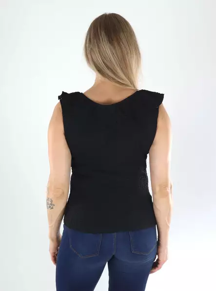 JDY naisten toppi Turbo frill musta - Naisten topit - 141343 - 2