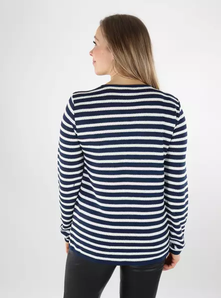 Only naisten neuletakki Birgitte sininen/valkoinen - Naisten neuleet - 140053 - 2