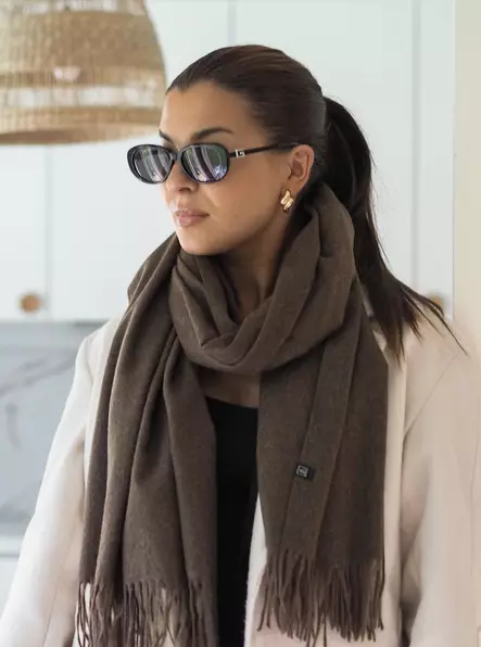 Veniz Huivi 62964 tummanruskea - Naisten huivit - 139853 - 1