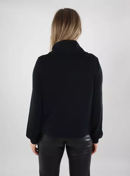 Vero Moda naisten pusero Hali Half Zip musta - Naisten kauluspaidat ja puserot - 139983 - 2