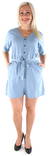 JDY Playsuit Billy life 2/4 ljusblå - Shorts och capribyxor för damer - 126433 - 1