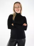 Vero Moda naisten poolopaita Alberte Rollneck musta - Naisten pitkähihaiset paidat - 137003 - 1