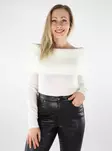 Pieces naisten neule Riko Off Shoulder valkoinen - Naisten neuleet - 137433 - 1