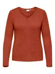 Only Carmakoma pluskoon neule Geena v-neck picante - Naisten neuleet - 141543 - 1