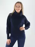 Only naisten neule Olivia roll neck tummansininen - Naisten neuleet - 141803 - 1