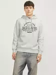 Jack&Jones luvtröja för herr Logo Sweat vit melange - Huvtröjor för herrar - 137603 - 2