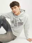 Jack&Jones luvtröja för herr Logo Sweat vit melange - Huvtröjor för herrar - 137603 - 1