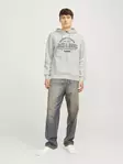 Jack&Jones luvtröja för herr Logo Sweat vit melange - Huvtröjor för herrar - 137603 - 3
