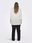 Only Carmakoma pluskoon paita Bonnie A-Shape 3/4 valkoinen - Naisten pitkähihaiset paidat - 136573 - 2