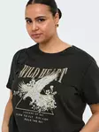 Only Carmakoma pluskoon T-Paita Lucy black/wild heart - Naisten T-paidat - 141493 - 3
