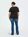 Only Carmakoma pluskoon T-Paita Lucy black/wild heart - Naisten T-paidat - 141493 - 2