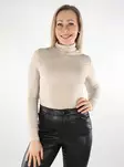 Only glitterpaita Clara Rollneck beige - Naisten pitkähihaiset paidat - 137533 - 1