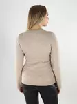 Only naisten neuletakki Katia Fitted O-Neck beige - Naisten neuleet - 140073 - 2
