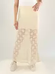 Only naisten pitsihame Pearlina long beige - Kjolar - 141313 - 1