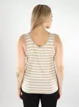 Only naisten raidallinen toppi Moster Tank beige/valkoinen - Naisten topit - 138423 - 2