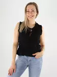 Only naisten toppi Goa linen frill musta - Naisten topit - 140833 - 1